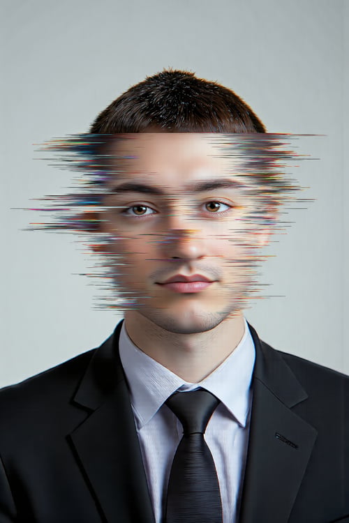 Linear Glitch Art Portrait Studio🖤 by Abandon on Tensor.Art