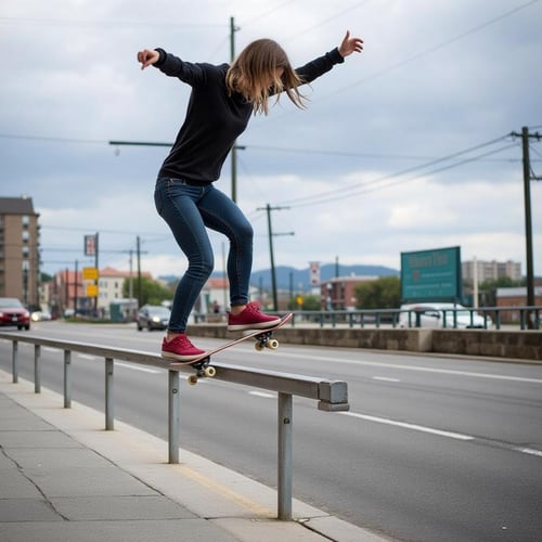 Skateboard Grinding by colinu on Tensor.Art