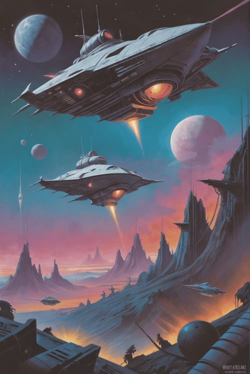 Envy Starlight 1980s Scifi Cover Art 01 by _Envy_ on Tensor.Art