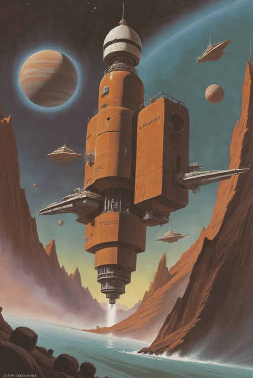 Envy Starlight 1980s Scifi Cover Art 01 by _Envy_ on Tensor.Art