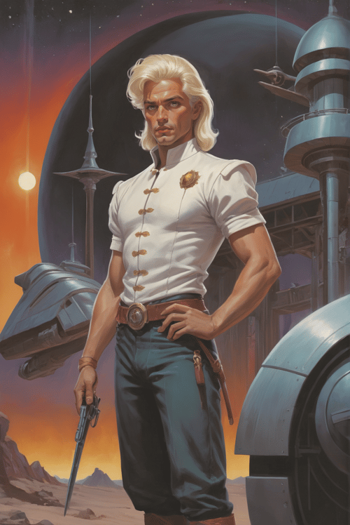 Envy Starlight 1980s Scifi Cover Art 01 by _Envy_ on Tensor.Art