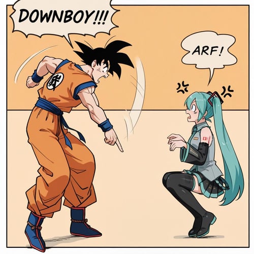 Down Boy!! | Meme Pose Trend Concept | IllustriousXL and NoobAI by AndroidXL on Tensor.Art