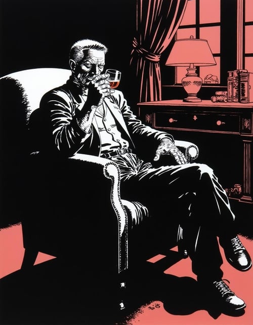 Graphic Noir: Sin City Style by Projekt 66 on Tensor.Art