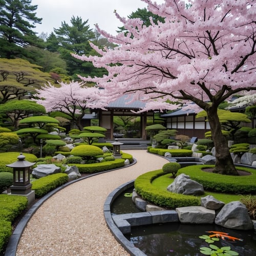 Japanese-style Garden 日本風の庭|FuturEvoLab by FuturEvoLab on Tensor.Art