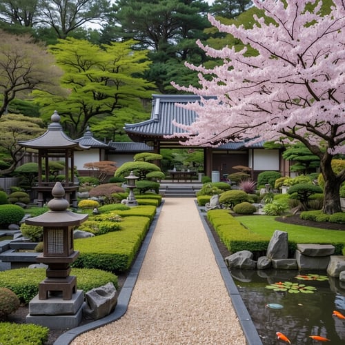 Japanese-style Garden 日本風の庭|FuturEvoLab by FuturEvoLab on Tensor.Art