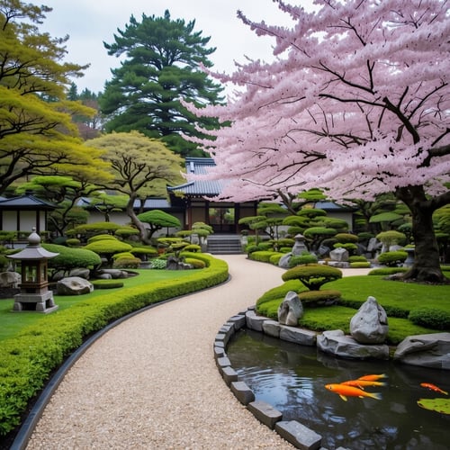 Japanese-style Garden 日本風の庭|FuturEvoLab by FuturEvoLab on Tensor.Art