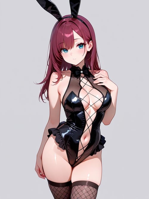 センターオープンバニー/fishnet bunny by bolero537 on Tensor.Art