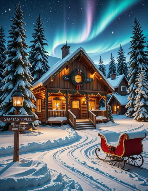 Santa Claus Village illu by Arrssenne on Tensor.Art