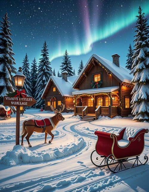 Santa Claus Village illu by Arrssenne on Tensor.Art
