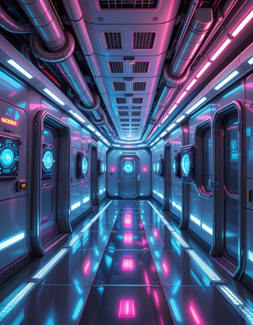 spaceship corridor invasion pony by Arrssenne on Tensor.Art