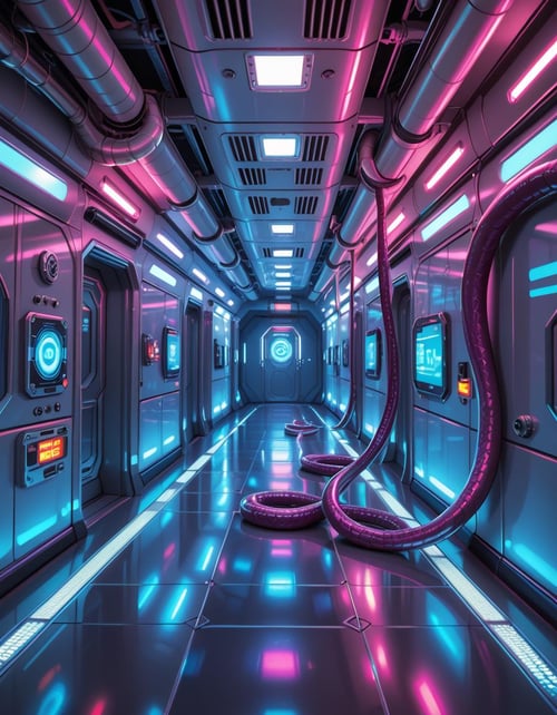 spaceship corridor invasion pony by Arrssenne on Tensor.Art