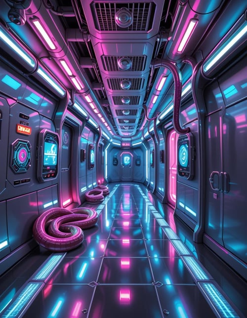 spaceship corridor invasion pony by Arrssenne on Tensor.Art