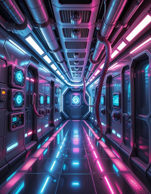spaceship corridor invasion pony by Arrssenne on Tensor.Art