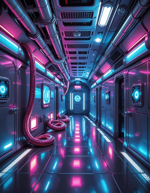 spaceship corridor invasion pony by Arrssenne on Tensor.Art