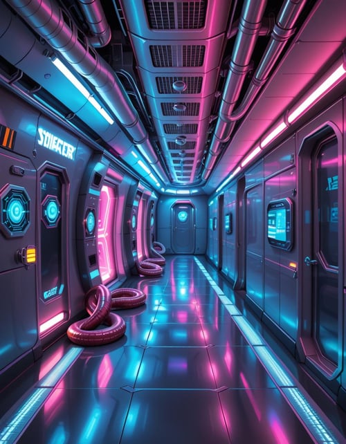 spaceship corridor invasion pony by Arrssenne on Tensor.Art
