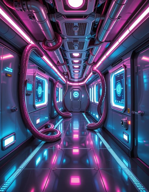 spaceship corridor invasion pony by Arrssenne on Tensor.Art