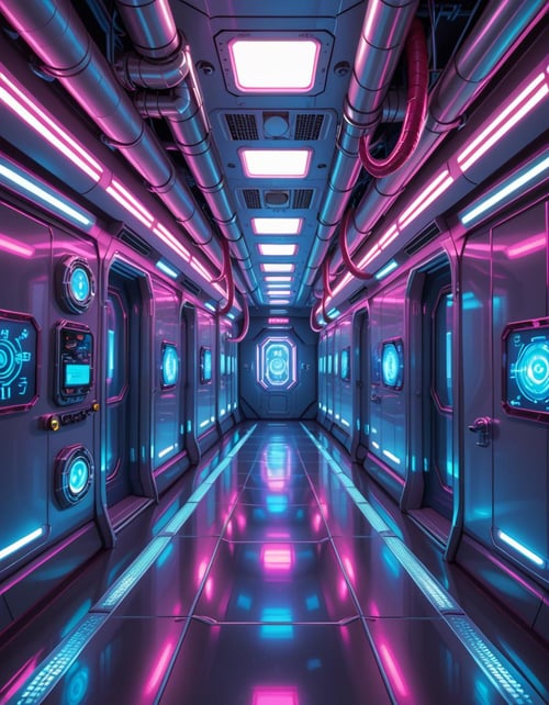 spaceship corridor invasion pony by Arrssenne on Tensor.Art