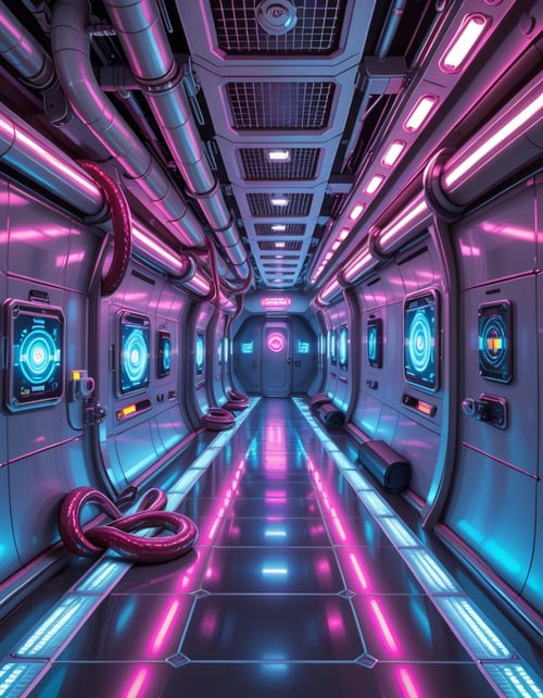spaceship corridor invasion pony by Arrssenne on Tensor.Art