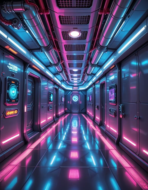 spaceship corridor invasion pony by Arrssenne on Tensor.Art