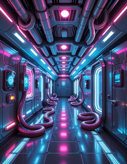 spaceship corridor invasion pony by Arrssenne on Tensor.Art