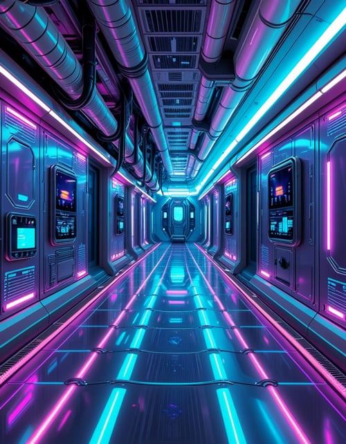 spaceship corridor invasion by Arrssenne on Tensor.Art