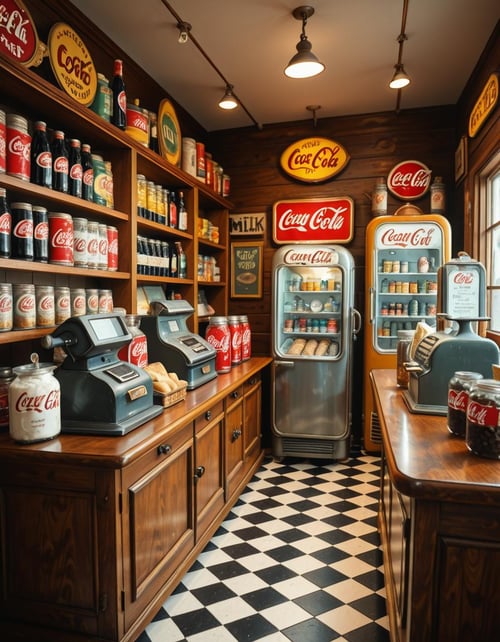 1950s grocery store illu by Arrssenne on Tensor.Art