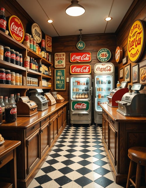 1950s grocery store illu by Arrssenne on Tensor.Art