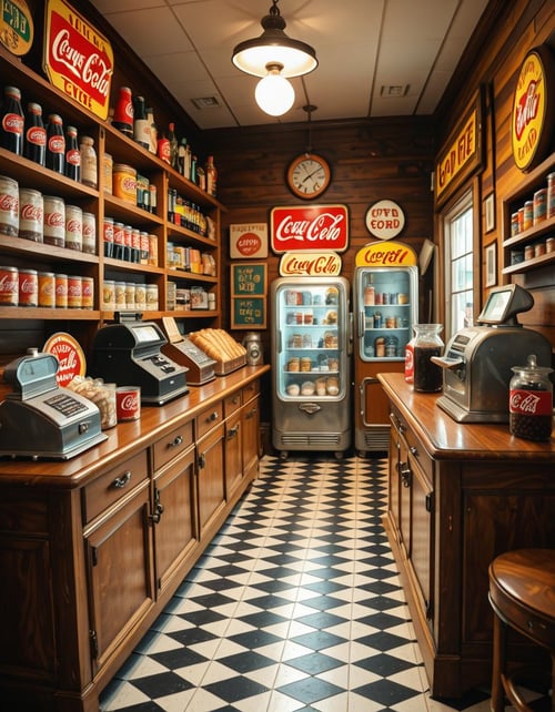 1950s grocery store illu by Arrssenne on Tensor.Art