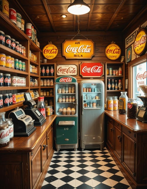 1950s grocery store illu by Arrssenne on Tensor.Art