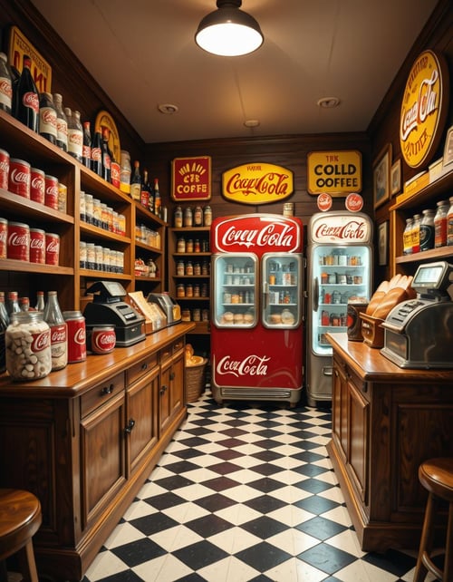 1950s grocery store illu by Arrssenne on Tensor.Art