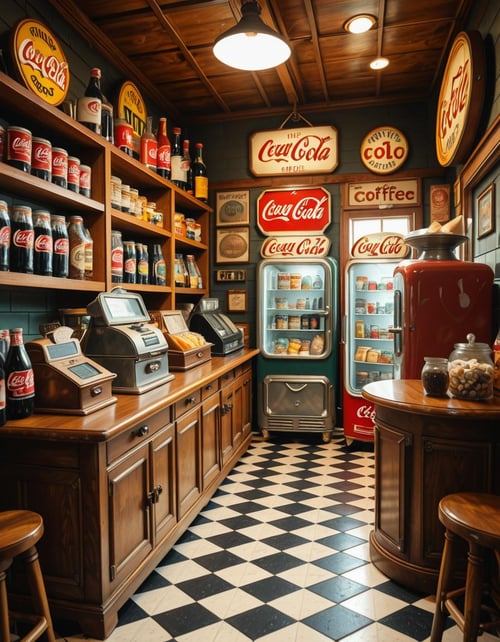 1950s grocery store illu by Arrssenne on Tensor.Art