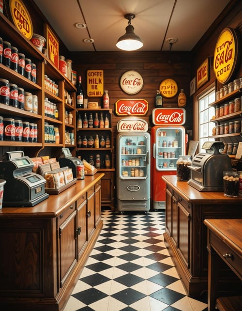 1950s grocery store illu by Arrssenne on Tensor.Art