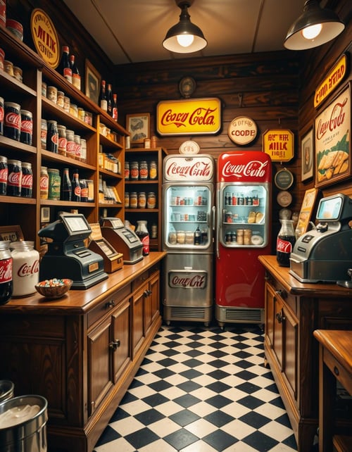 1950s grocery store illu by Arrssenne on Tensor.Art