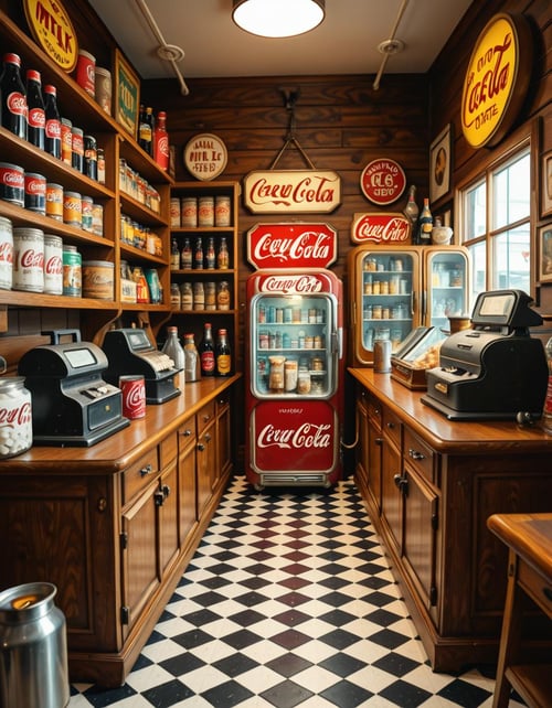 1950s grocery store illu by Arrssenne on Tensor.Art