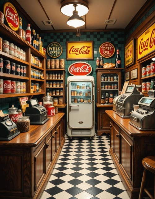 1950s grocery store illu by Arrssenne on Tensor.Art