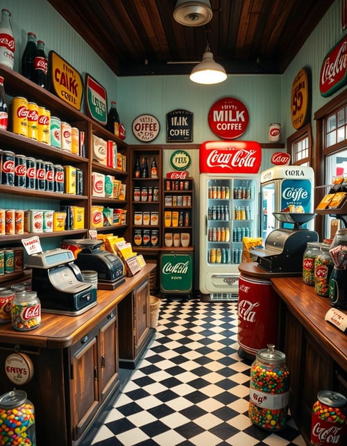 1950s grocery store by Arrssenne on Tensor.Art