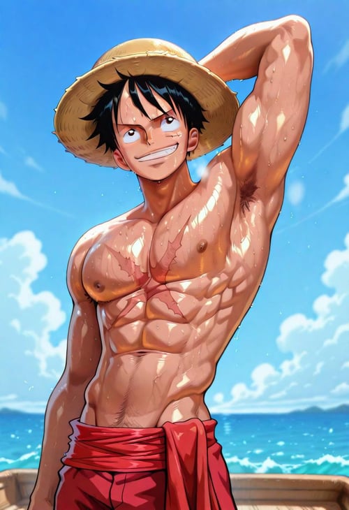 Luffy [One Piece/Illustrious/Commission] by eklipes on Tensor.Art