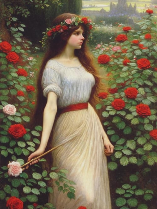 John William Waterhouse Style by Kappa_Neuro on Tensor.Art