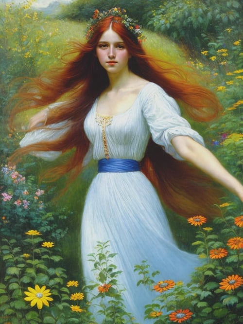 John William Waterhouse Style by Kappa_Neuro on Tensor.Art