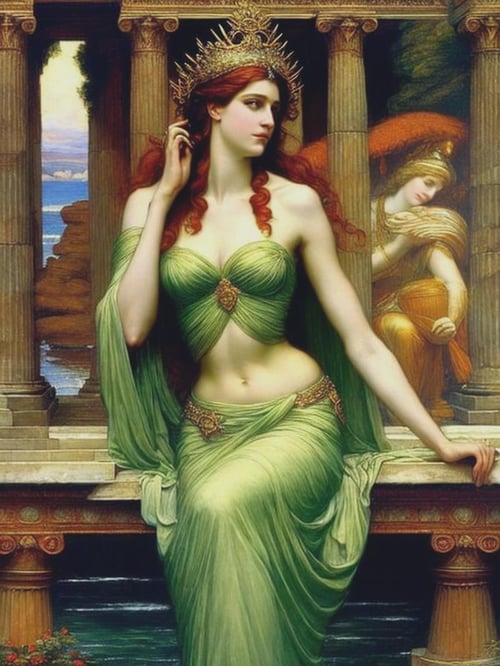 John William Waterhouse Style by Kappa_Neuro on Tensor.Art