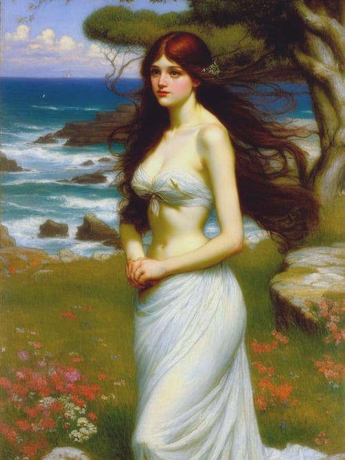 John William Waterhouse Style by Kappa_Neuro on Tensor.Art