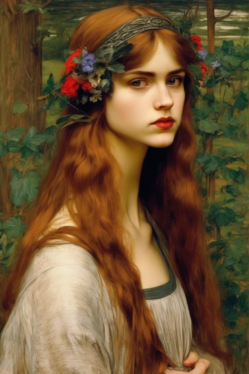 John William Waterhouse Style by Kappa_Neuro on Tensor.Art