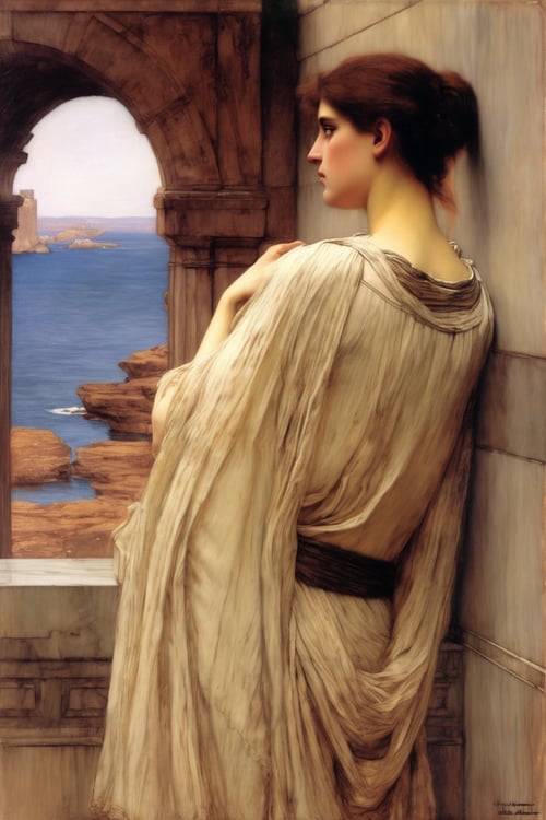 John William Waterhouse Style by Kappa_Neuro on Tensor.Art