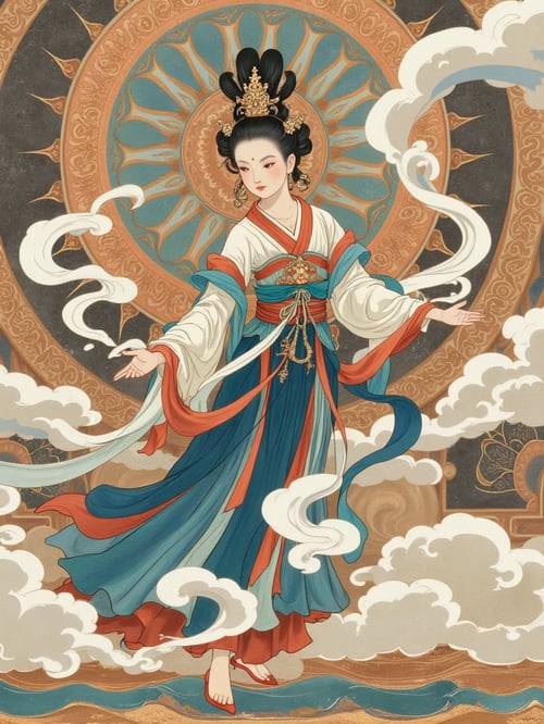 国风壁画飞天FLUX版 by Azlanbai on Tensor.Art