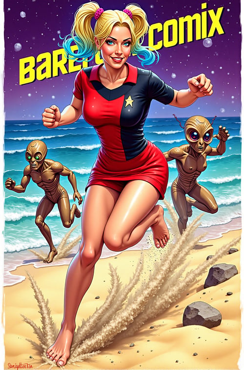Barefoot Comix Anime Girl  by Mudge on Tensor.Art