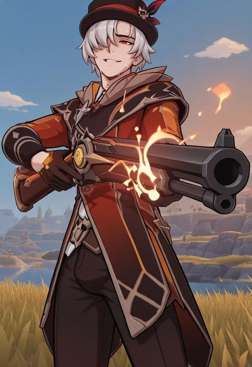 Fatui Skirmisher - Pyroslinger Bracer [Genshin Impact/Illustrious] by eklipes on Tensor.Art