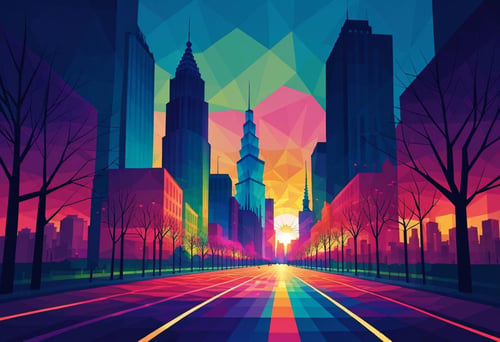 Prismatic Low Poly Vector Portraits by Collapsed_Dreams on Tensor.Art
