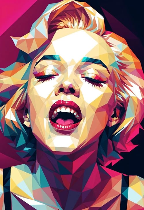 Prismatic Low Poly Vector Portraits by Collapsed_Dreams on Tensor.Art
