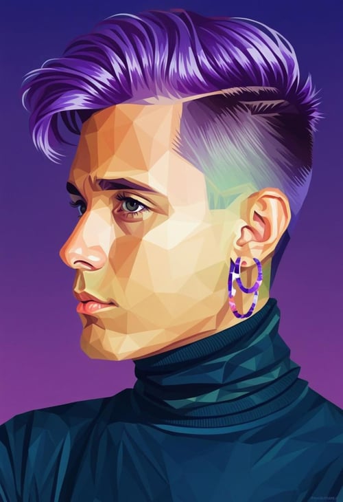 Prismatic Low Poly Vector Portraits by Collapsed_Dreams on Tensor.Art