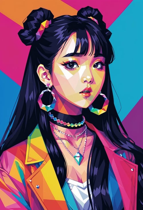 Prismatic Low Poly Vector Portraits by Collapsed_Dreams on Tensor.Art